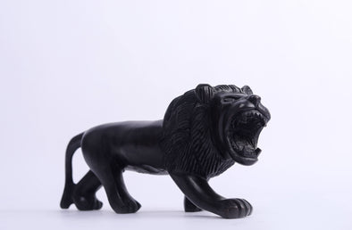 Ebony Wood Lion Sculpure