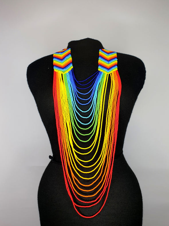 Rainbow Drape Statement Necklace