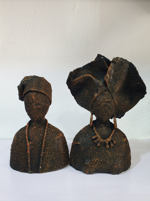 Yoruba Couple Sculpture (half body)